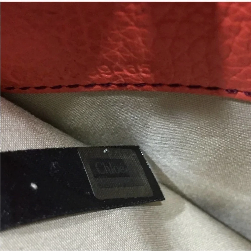 Chloe Tricolor Leather Envelope Snap Wallet